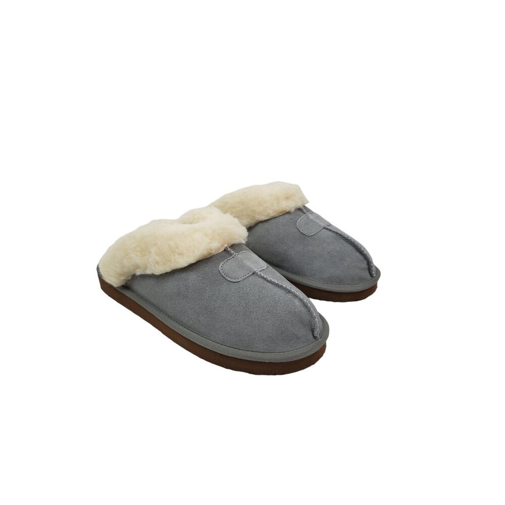 AZ Essentials Women's Fluffy Slipper‎ Mules in Gray - Size 7
